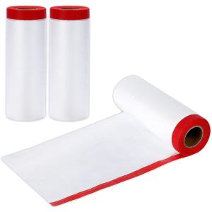 養生シート マスキングテープ付き 厚手 3個セット 厚め ロール 車 塗装