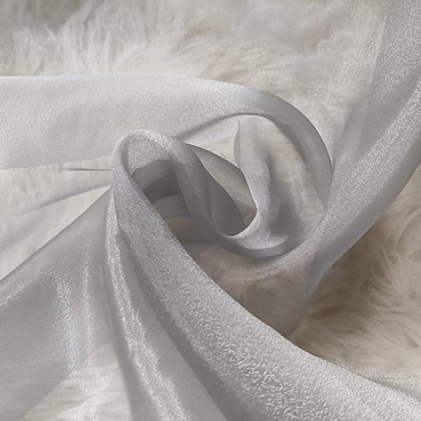 選べる19色 高光沢 オーガンジー 生地 3ｍx幅150cm 手芸 カラー 無地 布(グレー)