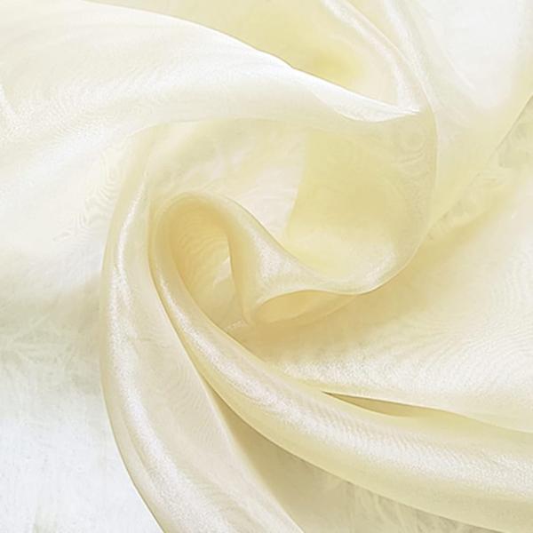 選べる19色 高光沢 オーガンジー 生地 3ｍx幅150cm 手芸 カラー 無地 布(ベージュ)