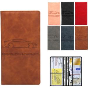 Vulcans 車検証ケース PUレザー 車検証入れ 大容量ですっきり