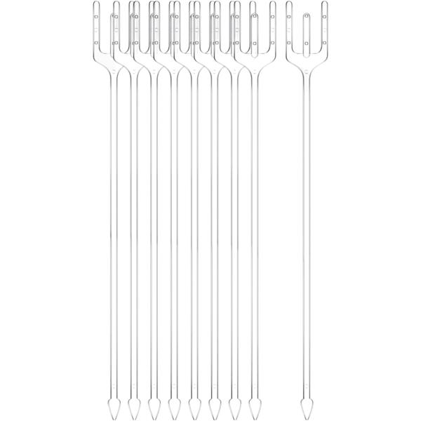 メモクリップ フラワーピック カードホルダー 花ピック 透明 フォーク型 プラスチック31cm 80...
