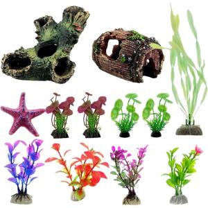 人工水草 アクアリウム 水槽 飾り レイアウト セット プラスチック