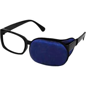 メガネ用 眼帯 オシャレ 眼鏡 斜視 カバー 片目眼帯(ネイビー)