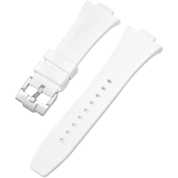 互換品 Tissot PRX シリーズ 用 ラバーベルト 腕時計 カジュアル( ホワイト)