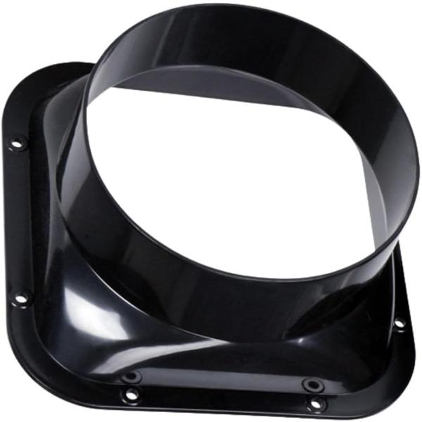 ダクトコネクター 継ぎ手 換気ダクト 四角 ストレートパイプフランジ (黒,  方型 150mm)