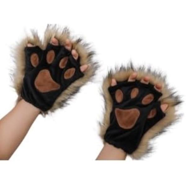 手袋 もふもふ 特大 てぶくろ コスプレ 小道具 猫 きつね 犬 狼 ネコ ケモナー 獣 フォックス...