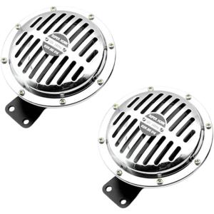 ☆送料無料☆マルコホーン メッキ 高音 低音 2個セット 12Ｖ② ☆送料無料☆マルコホーン メッキ 高音 低音 2個セット 12V②