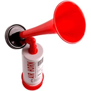 エアー ホーン 手動 ラッパ 熊よけ イベント 護身用 防犯 パーティー スポーツ グッズ 応援 大音量( レッド)