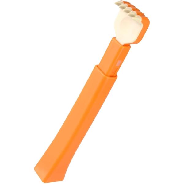 孫の手 伸縮アーム 背中掻き棒 頭皮 足裏 自立式 省スペース コンパクト 湾曲 水洗い MDM