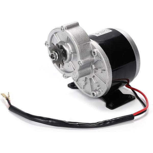 ギヤ 減速 モーター 250W 自転車 改造 電動 バイク 作成 12V プーリー ギアタイプ