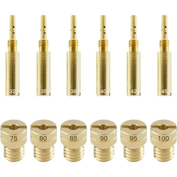 12個入 ケーヒン メインジェット 5X6.7ケイヒン パイロットジェット バイク用( 12pcs#...