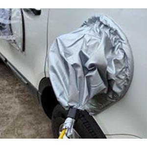 電気自動車充電ポート防水カバー EV充電器ポートカバー EV車用充電 コネクタ 防水生地 雨 雪 屋外充電保護 磁石吸着 (シルバー)