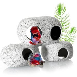 産卵筒 陶器 熱帯魚 プレコ エビ 白砂 サンゴ トンネル シェルター