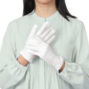白手袋 作業用手袋 インナーグローブ ナイトグローブ 綿手袋 下ばき マチ無 3組 (ホワイト SS)の商品画像