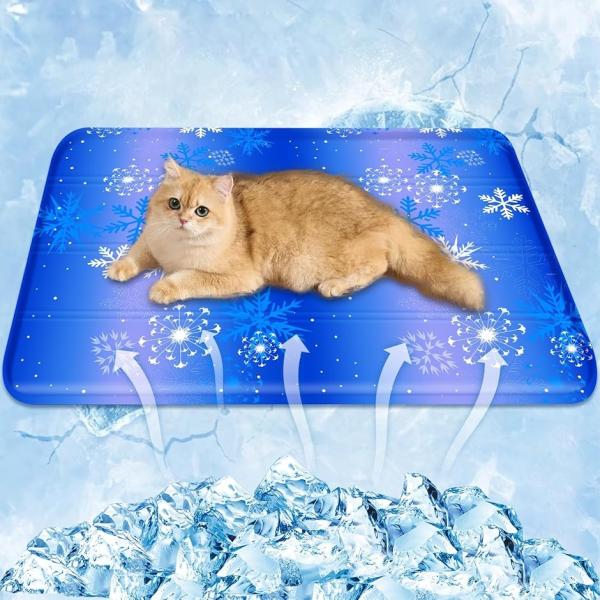 ペット用冷却マット 二重構造 防水加工 クールマット 犬・猫用 八つ折り畳めるひんやりマット 省エネ...