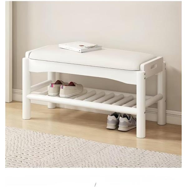 玄関ベンチ 木製 無垢材 北欧 天然木 シューズラック 収納ベンチ 玄関椅子 玄関スツール 靴収納 ...