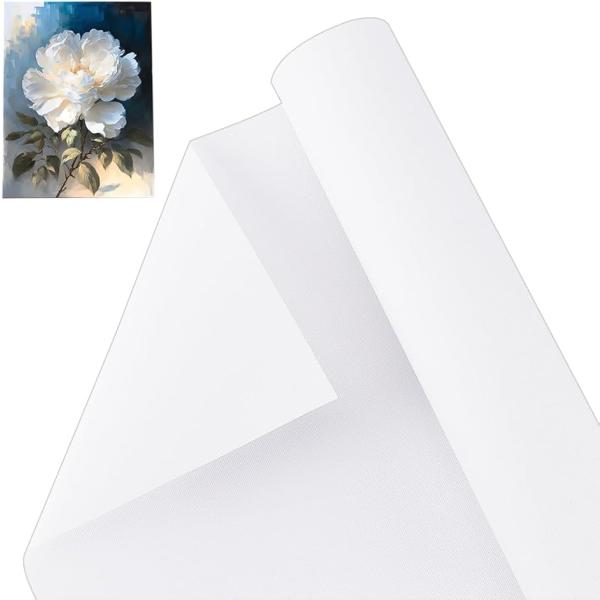 5m ヴィックアート ロールキャンバス コットン 幅27.3cm 厚さ0.3mm ホワイト 油絵 絵...