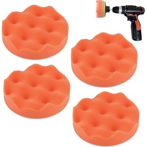 ポリッシャースポンジセット ポリッシャー バフ スポンジ 26点セット六角軸付き 80mm 洗車車磨き