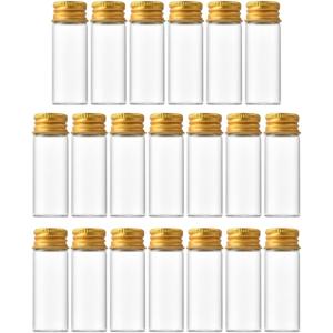 ガラス瓶 小瓶 密閉 保存 ミニ 耐熱 空ボトル 20個セット( 10ml)｜horikku