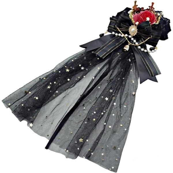 ミニハット ゴスロリ コスプレ ヘアアクセサリー 王冠 ヘッドドレス( ブラック)