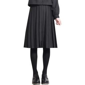 60cm プリーツスカート ミドル丈 黒 制服スカート 大きいサイズ 女子高生 セーラー服( 5XL...
