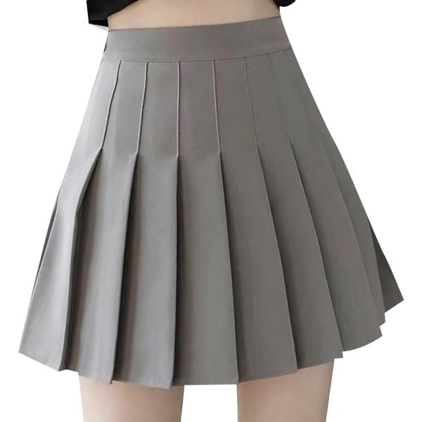 プリーツスカート ミニ インナー付き 制服 学生服 コスプレ 小学生 XXL( グレー,  2XL)