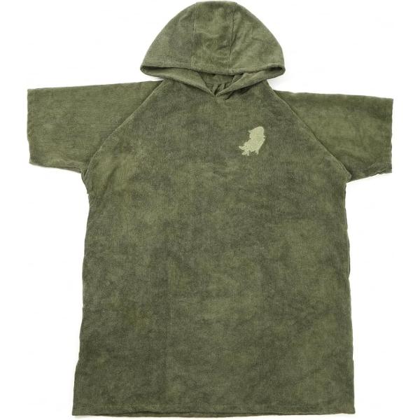 サウナポンチョ メンズ レディース マイクロファイバー サウナグッズ フリーサイズ (カーキ,  F...