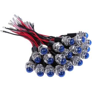 24V LED パイロット ランプ ダイヤカット 20個セット 16mm 16φ