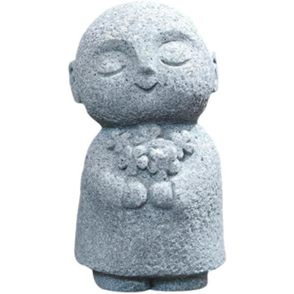 お地蔵さん 置物 石像 お地蔵様 おじぞうさま 幸せ 願い 縁の良い かわいい 神仏像(手の花,  ...