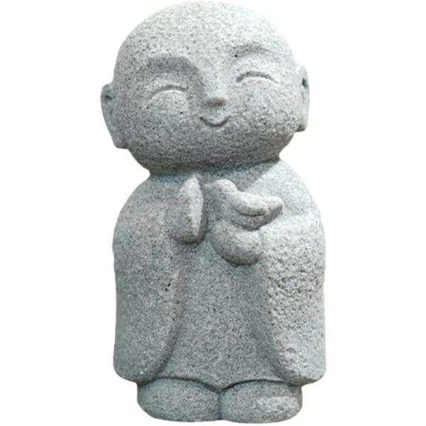 お地蔵さん 置物 石像 お地蔵様 おじぞうさま 幸せ 願い 縁の良い かわいい 神仏像(手の花,  ...