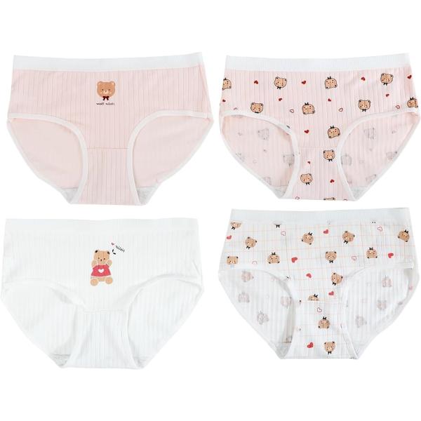 ぴゅありぼん 大きいサイズ リアルJSシリーズ かわいい クマさん柄 プリント ショーツ 4色セット...