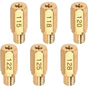 メインジェット 6オーバーメインジェットセット ケイヒン ケーヒンPWK28/PE24φ用 六角大( #115-#128-6PCS)｜スピード発送 ホリック