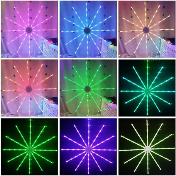 led 花火のモデリング装飾ランプ RGB 壁掛け/吊りイルミネーション APPコントロールによる光...