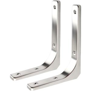 HOTQ L字 金具 棚受け アングルステー 10個セットネジ付き角括弧