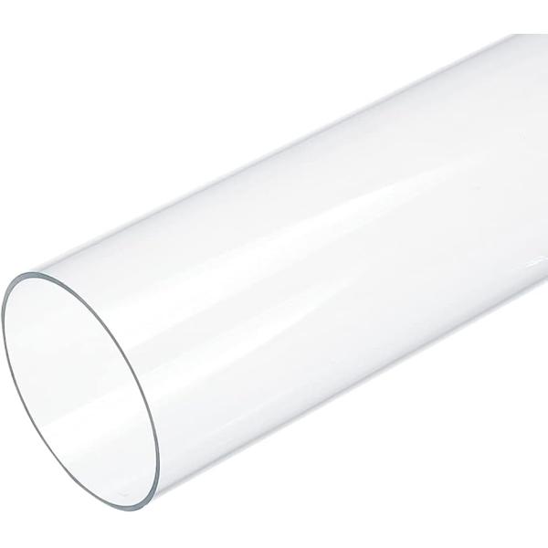 1個 305x80mm アクリル丸管 透明アクリルパイプ リジッド アクリル管 硬質丸管 アクリル中...