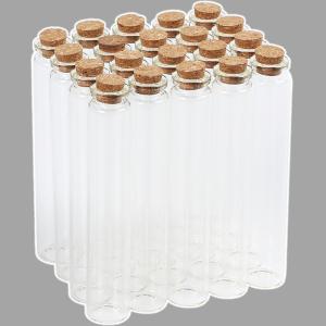 小瓶 ガラス コルク ミニボトル アクセサリーパーツ 20本セット クリア 30ml( クリア 30ml)