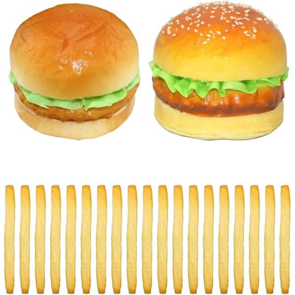 ハンバーガー 食品サンプル キット バンズ ポテト 本物 そっくり 模型