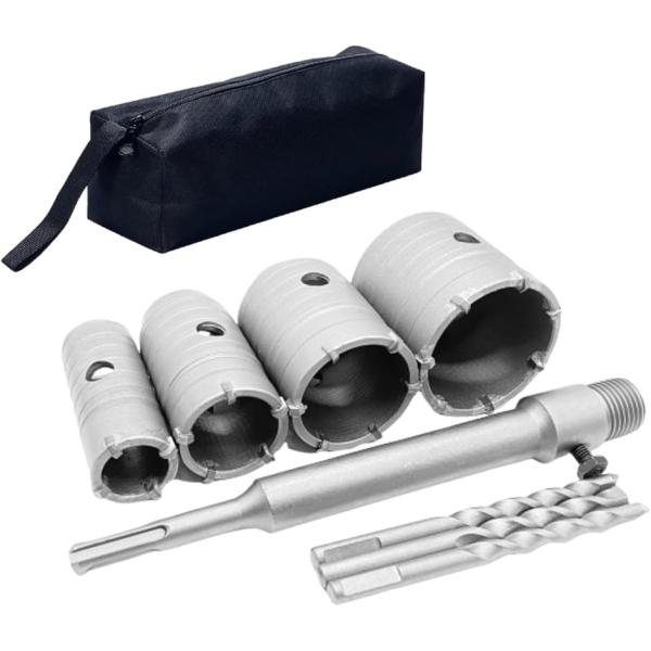 超硬 コンクリート ドリル セット ホルソー ロング(4点(30mm 40mm 50mm 60mm)...