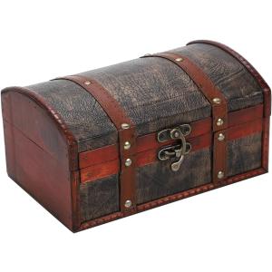 アンティーク風 宝箱 木製 ゴールド 収納ボックス レトロ インテリア
