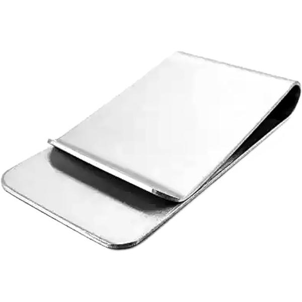 マネークリップ スタイリッシュ カード ホルダー シルバー