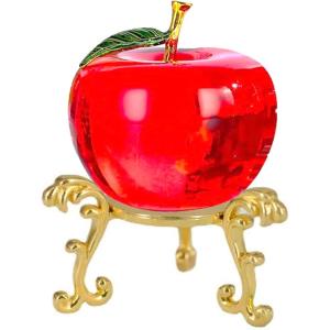 GOLD STONE 幸運のリンゴ ガラス クリスタル 置き物 縁起物 林檎
