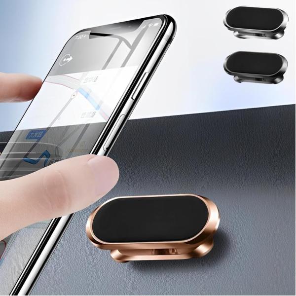 スマホホルダー 車載ホルダー マグネット 強力 おしゃれ かわいい 磁石(ローズゴールド)