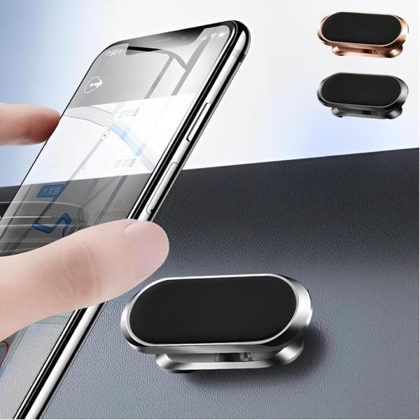 スマホホルダー 車載ホルダー マグネット 強力 おしゃれ かわいい 磁石(シルバー)