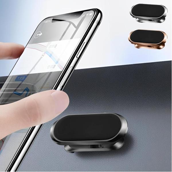 スマホホルダー 車載ホルダー マグネット 強力 おしゃれ かわいい 磁石(ブラック)