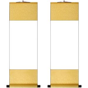 掛け軸 無地 和紙 書道用 半紙 画仙紙 習字 書初め 水墨画用 2枚セット