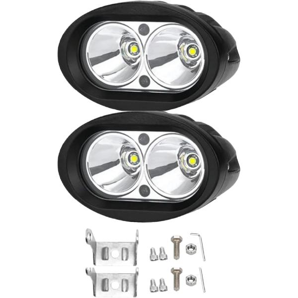 バイク 用 LED ヘッドライト フォグランプ 防水 12V 2LED 5000lm 2個(ホワイト...