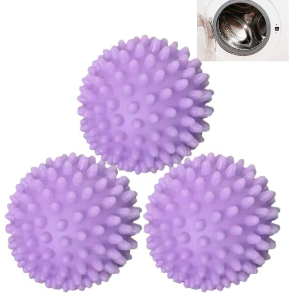 洗濯ボール ランドリーボール 3個セット 乾燥機ボール 絡み防止 洗濯機( 紫3)