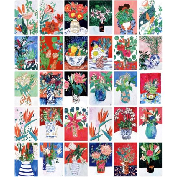 おしゃれで可愛い ポストカード 30枚セット はがきサイズ 北欧 韓国 海外 インテリア 雑貨 ミニ...