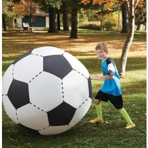 巨大 サッカーボール ビーチボール インフレータブル ジャンボ マリンスポーツ 水遊び MDM (白, 直径100ｃｍ)