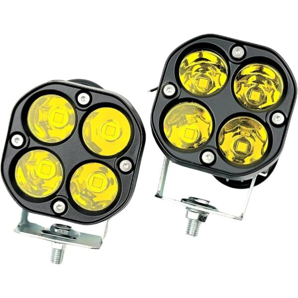 車用 バイク LED ワークライト 12V 24V 40W フォグランプ 作業灯 角 オフロード 汎...